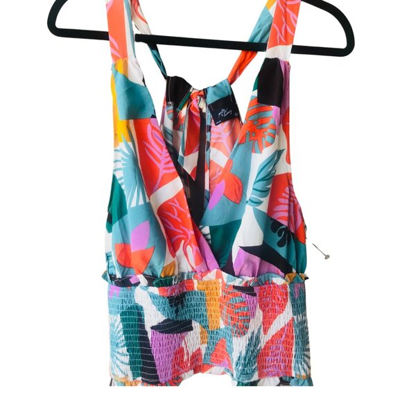 Milk and Honey Floral Summer Halter Top Sz XL - Picture 2 of 3